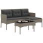 Preview: Gartensofa-set 2 Stk. Poly-Rattan