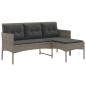 Preview: Gartensofa-set 2 Stk. Poly-Rattan