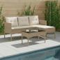 Preview: ARDEBO.de - Gartensofa-set 2 stk. Poly-Rattan