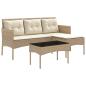 Preview: Gartensofa-set 2 stk. Poly-Rattan