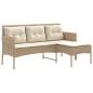 Preview: Gartensofa-set 2 stk. Poly-Rattan