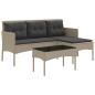 Preview: Gartensofa-set 2 stk. Poly-Rattan