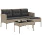 Preview: Gartensofa-set 2 stk. Poly-Rattan