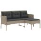Preview: Gartensofa-set 2 stk. Poly-Rattan