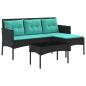 Preview: Gartensofa-set 2 Stk. Poly-Rattan