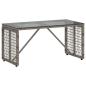 Preview: Tisch für Outdoor Grau und Schwarz 80 x 40 x 40 cm