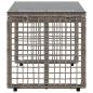 Preview: Tisch für Outdoor Grau und Schwarz 80 x 40 x 40 cm