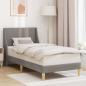 Preview: ARDEBO.de - Bettrahmen Uni mit Kopfteil Taupe 90 x 190 cm Stoff