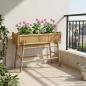 Preview: ARDEBO.de - Gartenpflanzer mit Halter Natur 100 x 38 x 74 cm Bambus