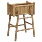 Preview: Gartenpflanzer mit Halter Natur 50 x 38 x 74 cm Bambus