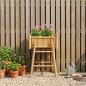 Preview: Gartenpflanzer mit Halter Natur 50 x 38 x 74 cm Bambus