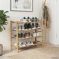 Preview: ARDEBO.de - Schuhregal 68 x 28 x 63 cm Bambus Natur