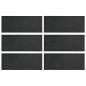 Preview: Gehwegstein 6 stk. Schwarz 60,5 x 25 x 2 cm Gummi