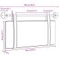 Preview: Hängendes Kopfteil Weinrot Stoff