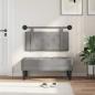 Preview: Hängendes Kopfteil Hellgrau Samt