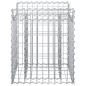 Preview: Gabionen-Hochbeet 50 x 50 x 60 cm Verzinkter Stahl Silber