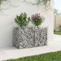 Preview: ARDEBO.de - Gabionen-Hochbeet 100 x 50 x 60 cm Verzinkter Stahl Silber