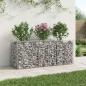 Preview: ARDEBO.de - Gabionen-Hochbeet 150 x 50 x 60 cm Verzinkter Stahl Silber