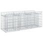 Preview: Gabionen-Hochbeet 150 x 50 x 60 cm Verzinkter Stahl Silber