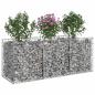 Preview: Gabionen-Hochbeet 150 x 50 x 60 cm Verzinkter Stahl Silber