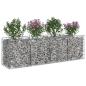 Preview: Gabionen-Hochbeet 200 x 50 x 60 cm Verzinkter Stahl Silber