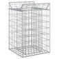 Preview: Gabionen-Hochbeet 50 x 50 x 80 cm Verzinkter Stahl Silber