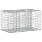 Preview: Gabionen-Hochbeet 100 x 60 x 55 cm Verzinkter Stahl Silber