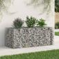 Preview: ARDEBO.de - Gabionen-Hochbeet 140 x 60 x 55 cm Verzinkter Stahl Silber