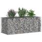 Preview: Gabionen-Hochbeet 140 x 60 x 55 cm Verzinkter Stahl Silber