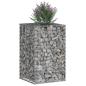Preview: Gabionen-Hochbeet 50 x 50 x 80 cm Verzinkter Stahl Silber