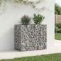 Preview: ARDEBO.de - Gabionen-Hochbeet 90 x 50 x 80 cm Verzinkter Stahl Silber