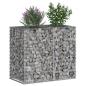 Preview: Gabionen-Hochbeet 90 x 50 x 80 cm Verzinkter Stahl Silber