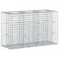 Preview: Gabionen-Hochbeet 130 x 50 x 80 cm Verzinkter Stahl Silber