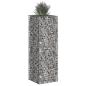 Preview: Gabionen-Hochbeet 50 x 50 x 150 cm Verzinkter Stahl Silber