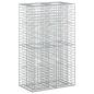 Preview: Gabionen-Hochbeet 90 x 50 x 150 cm Verzinkter Stahl Silber