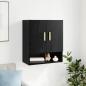 Preview: ARDEBO.de - Wandschrank 60 x 31 x 70 cm Holzwerkstoff Schwarz Eichen-Optik