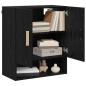 Preview: Wandschrank 60 x 31 x 70 cm Holzwerkstoff Schwarz Eichen-Optik