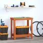Preview: ARDEBO.de - Werkbank Wachsbraun 80 x 50 x 80 cm Massives Kiefernholz
