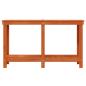 Preview: Werkbank Wachsbraun 140 x 50 x 80 cm Massives Kiefernholz