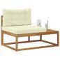 Preview: Outdoor Endsofa mit Kissen Natur 115 x 83 x 73 cm