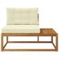 Preview: Outdoor Endsofa mit Kissen Natur 115 x 83 x 73 cm
