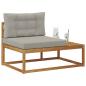 Preview: Outdoor Endsofa mit Kissen Natur 115 x 83 x 73 cm