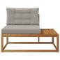 Preview: Outdoor Endsofa mit Kissen Natur 115 x 83 x 73 cm