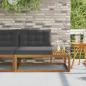 Preview: ARDEBO.de - Outdoor Endsofa mit Kissen Natur 115 x 83 x 73 cm