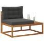 Preview: Outdoor Endsofa mit Kissen Natur 115 x 83 x 73 cm