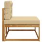 Preview: Outdoor Endsofa mit Kissen Natur 115 x 83 x 73 cm