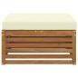 Preview: Outdoor-Fußhocker Massivholz Akazie Natur