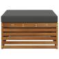 Preview: Outdoor-Fußhocker Massivholz Akazie Natur