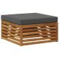 Preview: Outdoor-Fußhocker Massivholz Akazie Natur