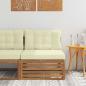 Preview: ARDEBO.de - Outdoor Mittelsofa Massivholz Akazie Natur
